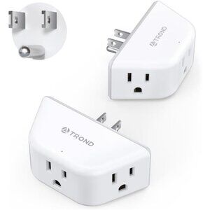 Multi Plug Outlet Extender 2 Pack - Electrical Wall Outlet Splitter,3 Way Outlet
